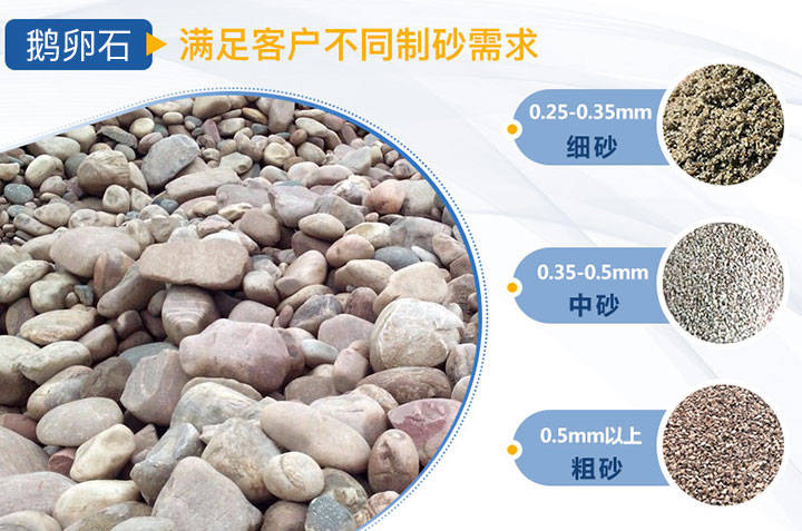 鵝卵石製砂效果